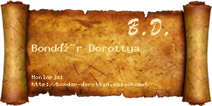 Bondár Dorottya névjegykártya