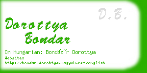 dorottya bondar business card